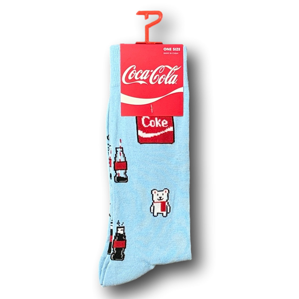 3/$20 Coca Cola Soda Polar Bears Funny Novelty Crew Socks - NWT